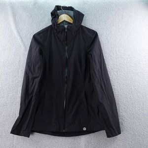 REI Co-op‎ Mens S Rain Jacket Hooded Full Zip Black Lightweight Hiking Camping